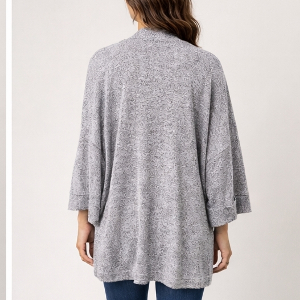 Nally & Millie Open Front Cardigan – Heathered Knit Size Medium NWT - Picture 2 of 13